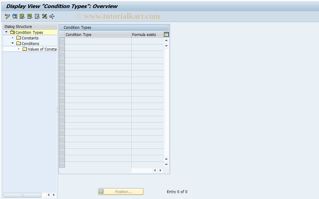 SAP TCode SIC_NORM_FORMC_CFG_S - DISPLAY Configuration of FORMCTY