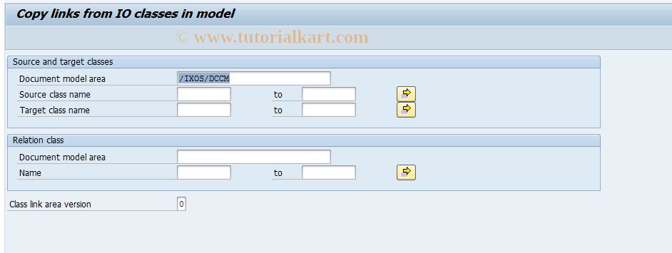 SAP TCode SKPRM03 - Copy Class Links