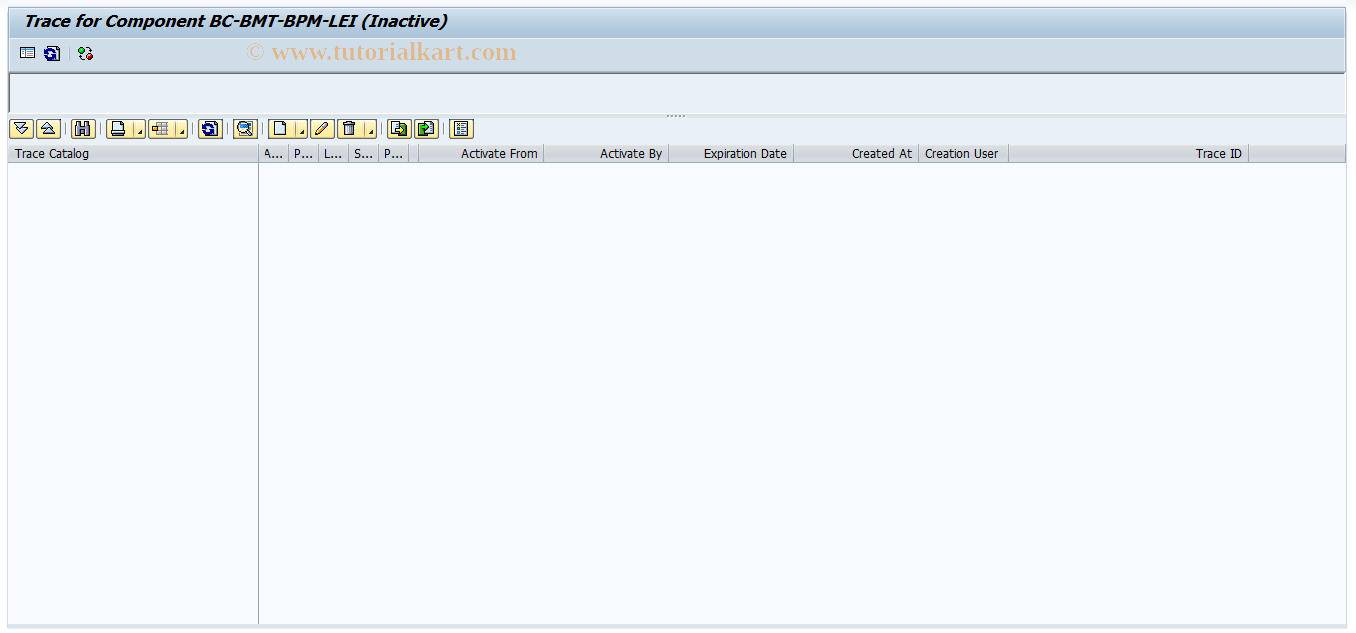 SAP TCode SLEI_TRC - LEI Runtime Trace