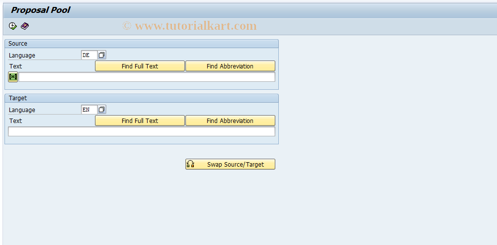 SAP TCode SLPP - Proposal Pool