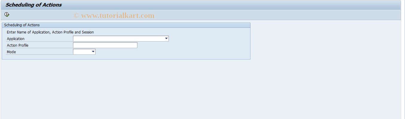 SAP TCode SPPFDETCRM - PPF: Action Profile with Conditions