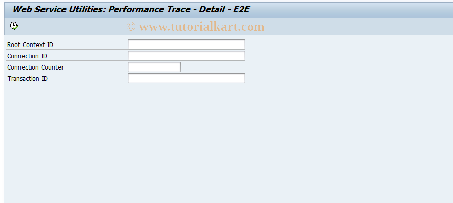 SAP TCode SRTUTIL_E2E - SRT Trace Analysis E2E