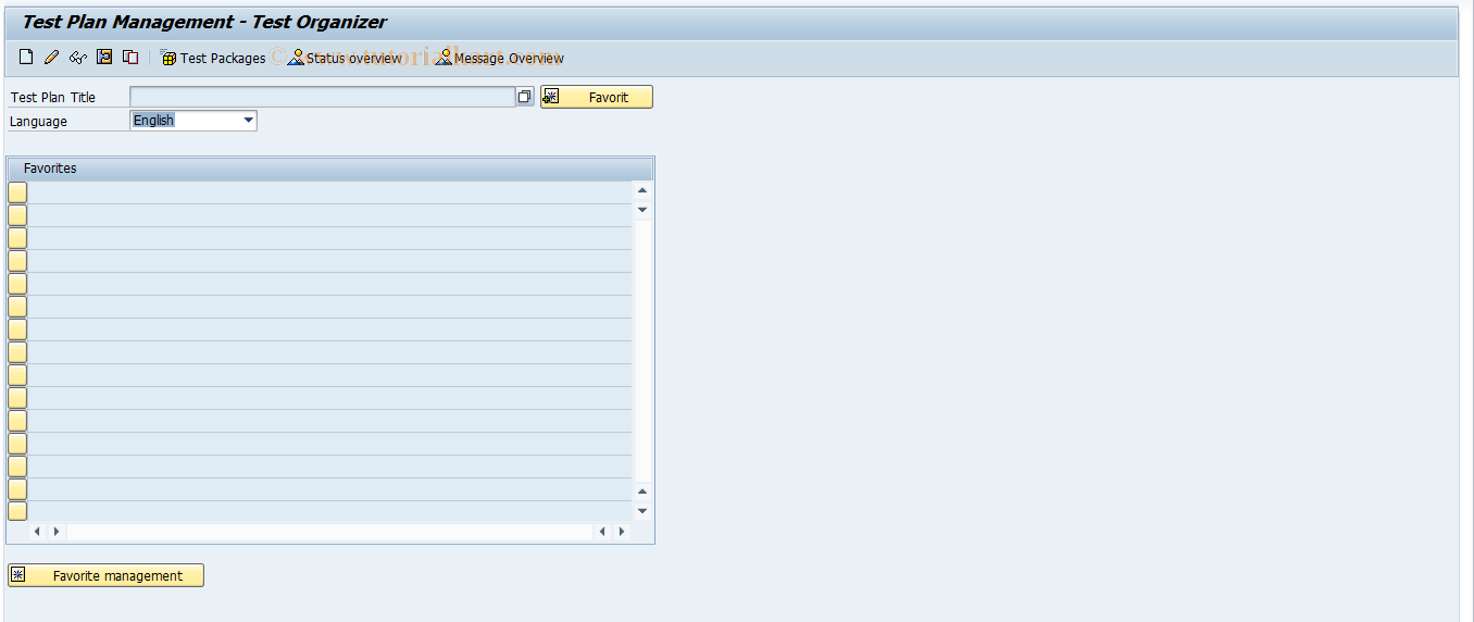 SAP TCode STWB_2 - Test Plan Management