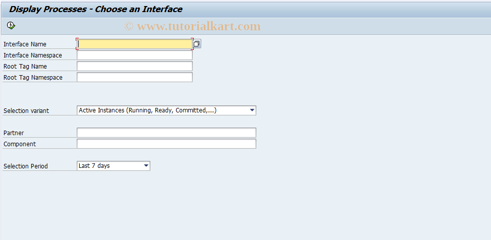 SAP TCode SWF_XI_SWI14 - Processes for One Message Type