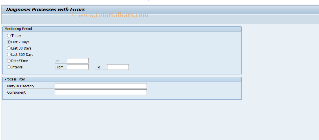 SAP TCode SWF_XI_SWI2_DIAG - Diagnosis Processes with Errors