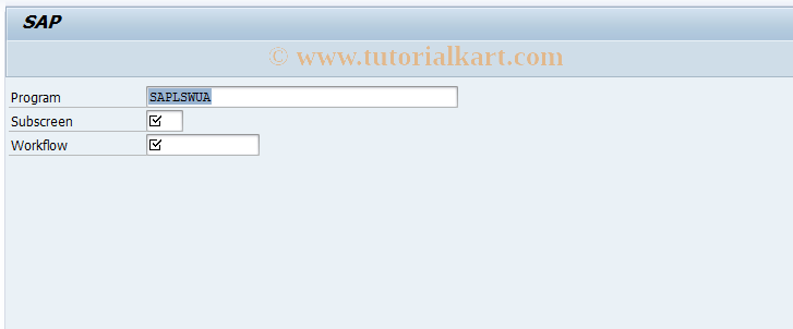 SAP TCode SWUI_SINGLE - Start Workflow (Parameter)