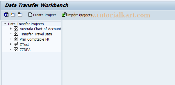 SAP TCode SXDA - Data Transfer Workbench