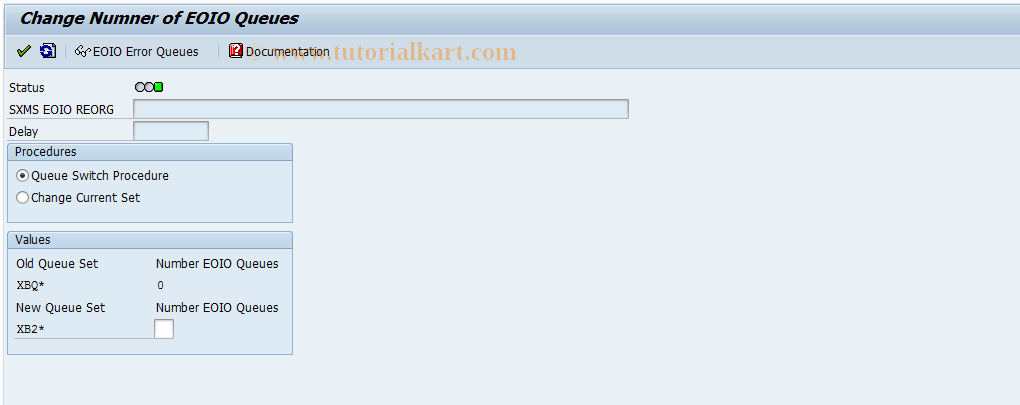 SAP TCode SXMS_EOIO_Q - Number of EOIO Queues