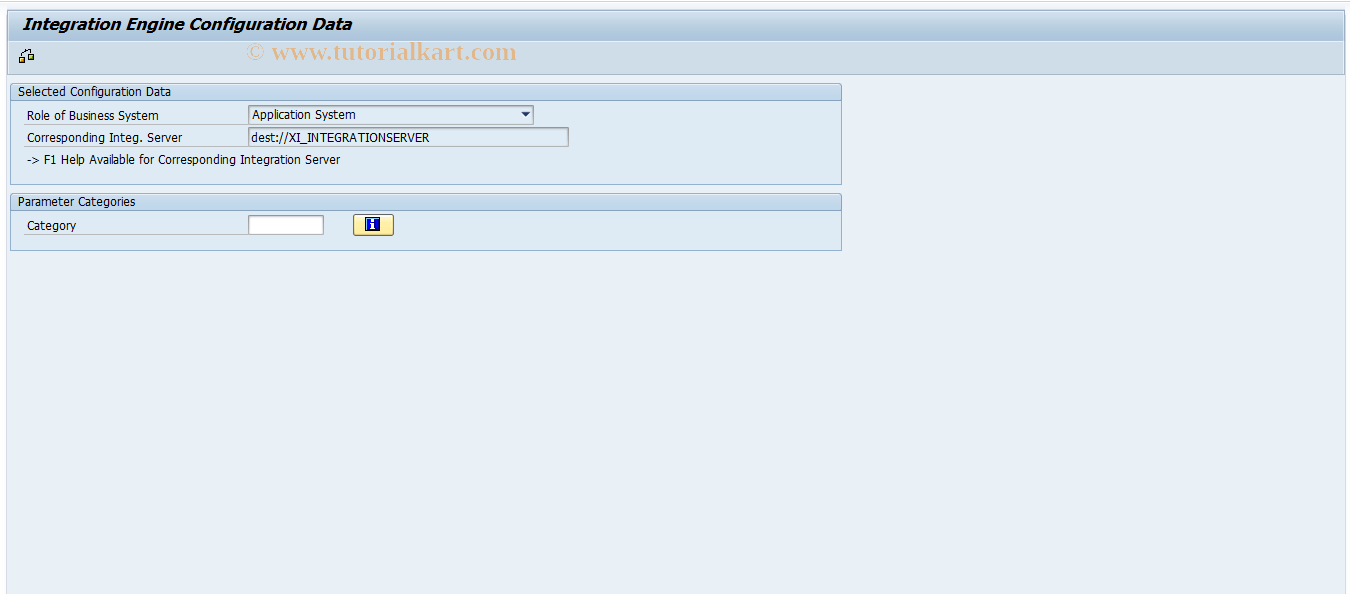 SAP TCode SXMS_IECONF - Integration Engine Configuration