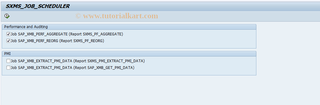 SAP TCode SXMS_JOB_CREATE - Creating Jobs