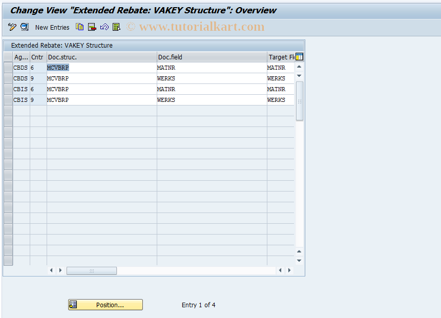 SAP TCode S_ABV_91000189 - IMG