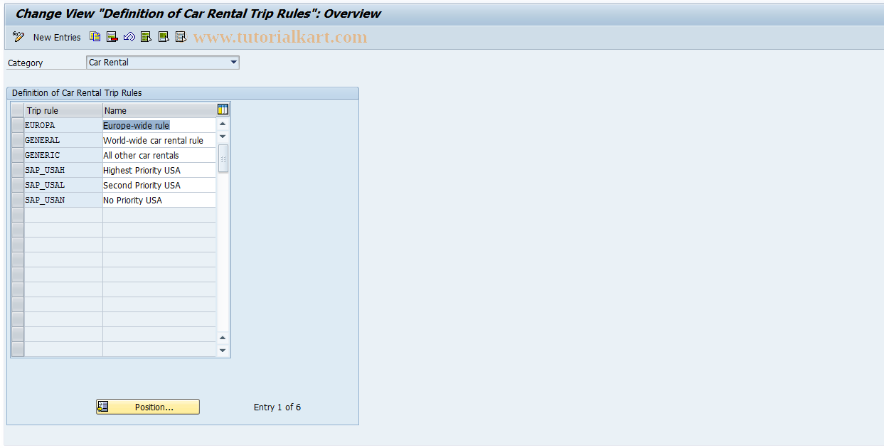 SAP TCode S_AHR_61000681 - IMG Activity: OFTP_PR_001_03_01