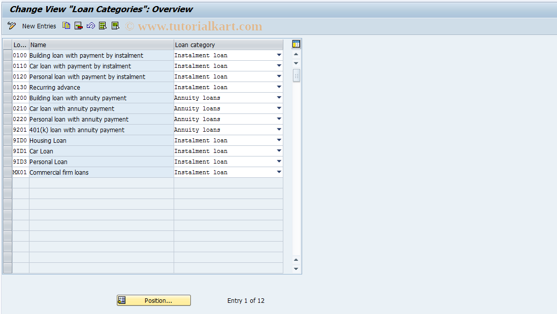 SAP TCode S_AHR_61000830 - IMG-Activity: OHAMX_DL032