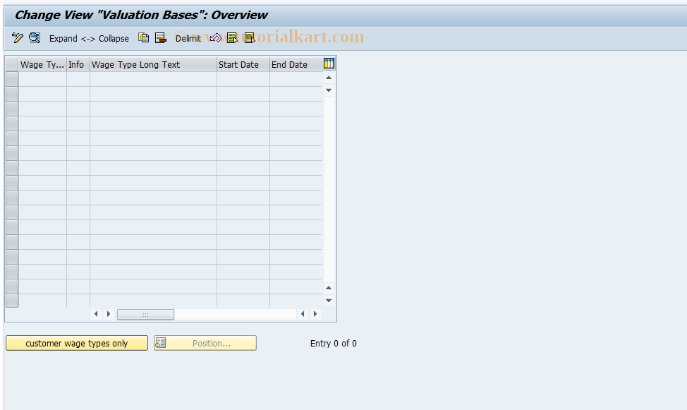 SAP TCode S_AHR_61000911 - IMG-Activity: OHAMX_BW019