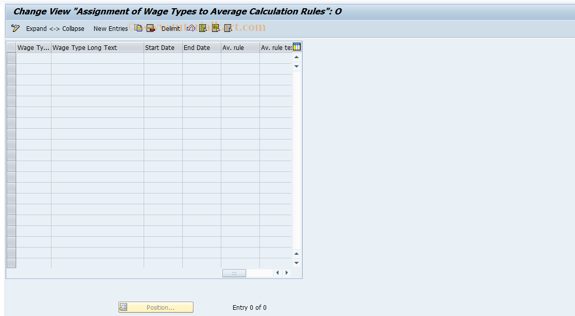 SAP TCode S_AHR_61001072 - IMG-Activity: OHAMX_AV_P