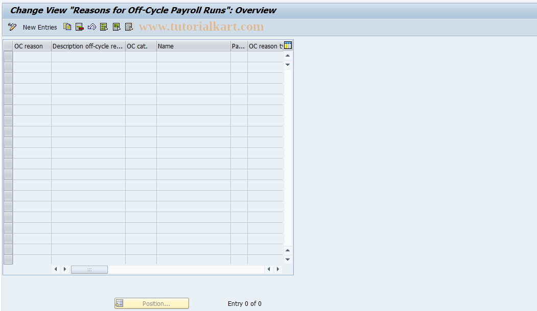 SAP TCode S_AHR_61001269 - IMG-Activity: OHAMX_OCR001