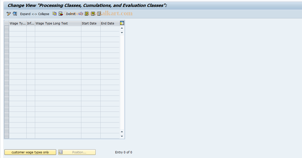 SAP TCode S_AHR_61002310 - IMG-Aktivität: OHAWJW000