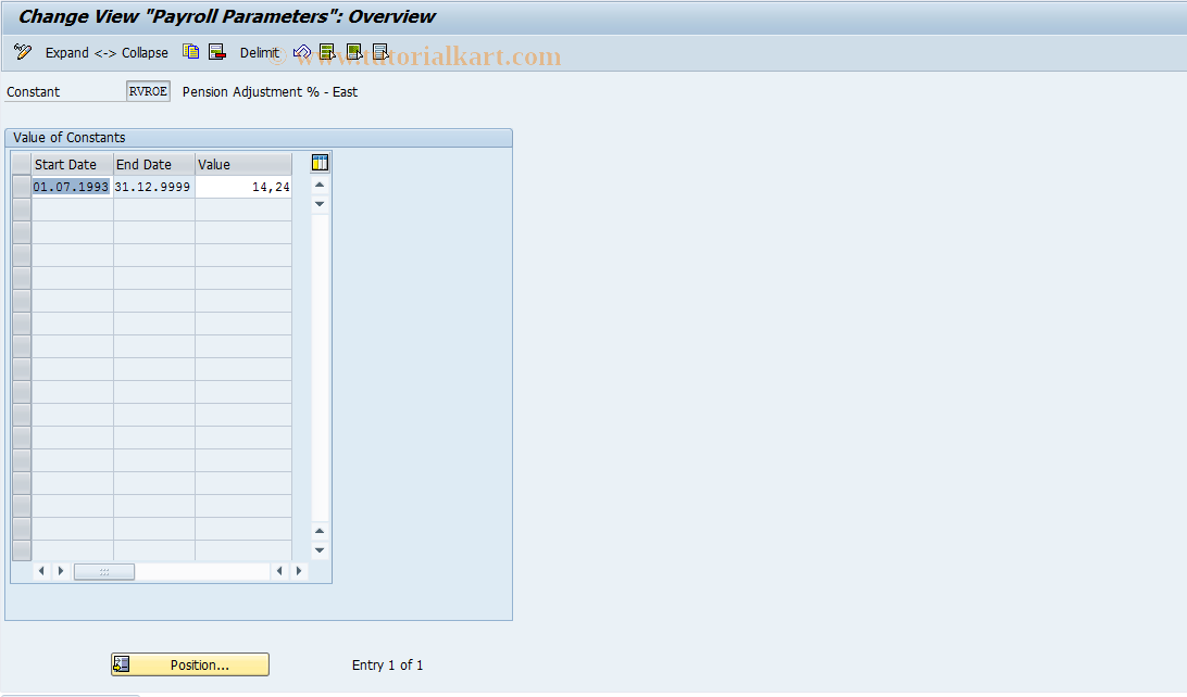 SAP TCode S_AHR_61006128 - IMG Activity: OHADSVD22