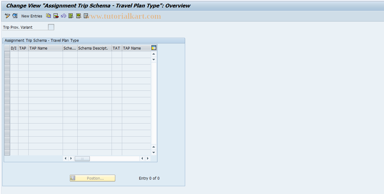 SAP TCode S_AHR_61006713 - IMG Activity: OFTV_INT_COS_TP_03