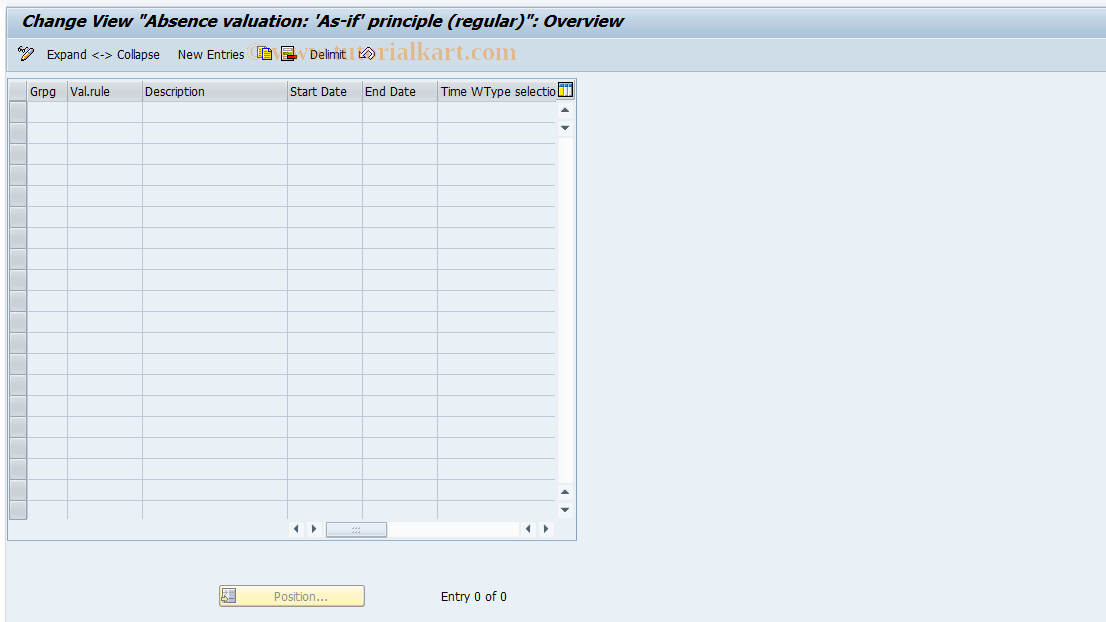 SAP TCode S_AHR_61007641 - IMG-Aktivität: OHAVAB009