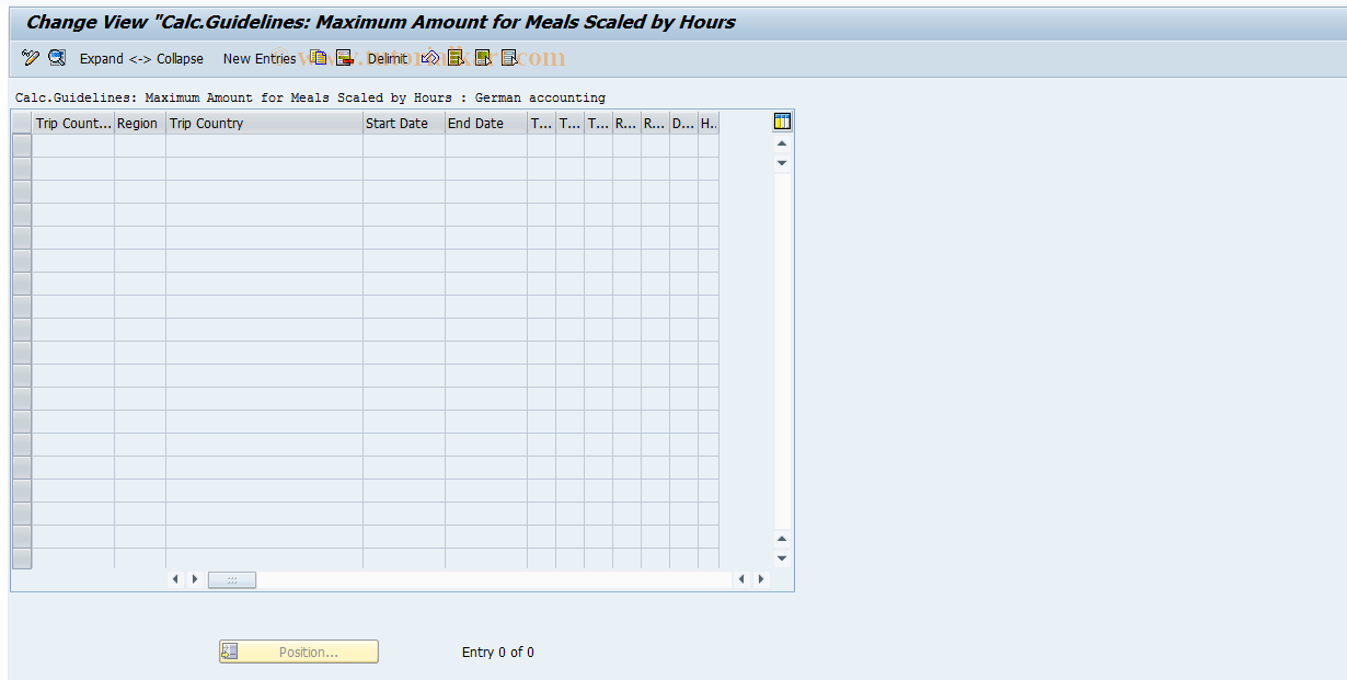 SAP TCode S_AHR_61009343 - IMG Activity: SIMG_OHR0073