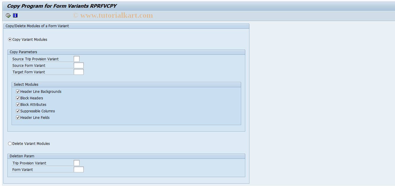 SAP TCode S_AHR_61009479 - IMG Activity: SIMG_OHR_FORM_COPY