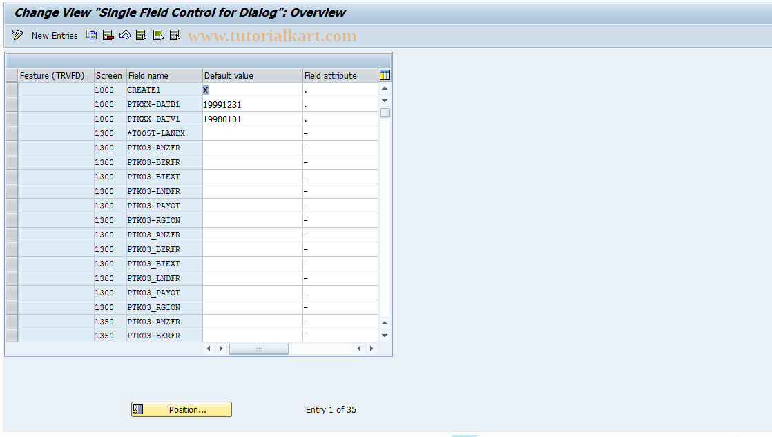 SAP TCode S_AHR_61009767 - IMG Activity: SIMG_OHR0061