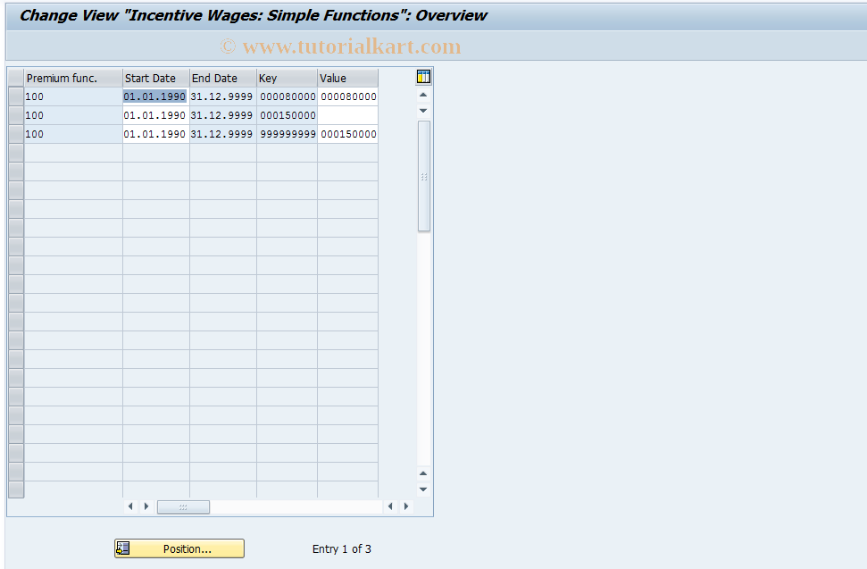 SAP TCode S_AHR_61010014 - IMG Activity: OHL026