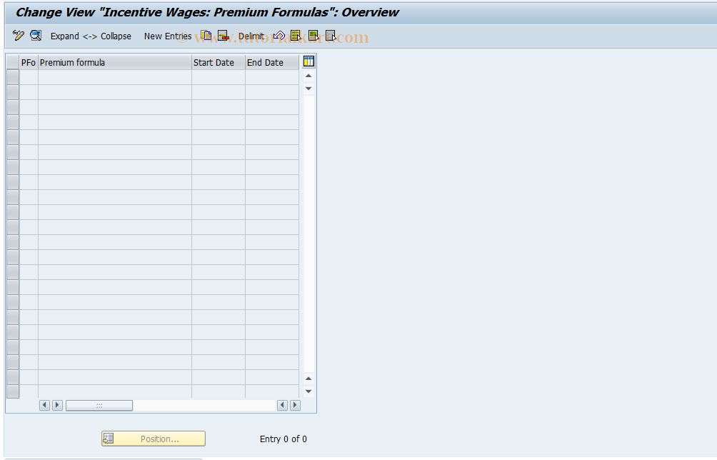 SAP TCode S_AHR_61010063 - IMG Activity: OHL018