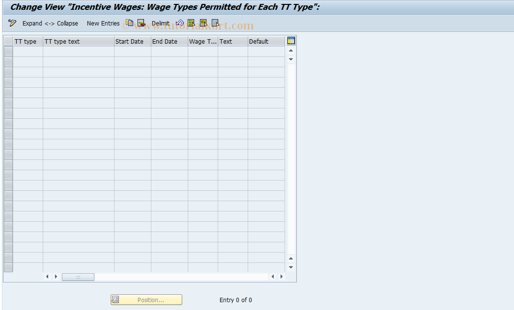 SAP TCode S_AHR_61010075 - IMG Activity: OHL017