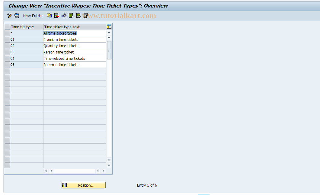 SAP TCode S_AHR_61010140 - IMG Activity: OHL015