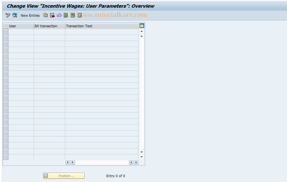 SAP TCode S_AHR_61010147 - IMG Activity: OHL006