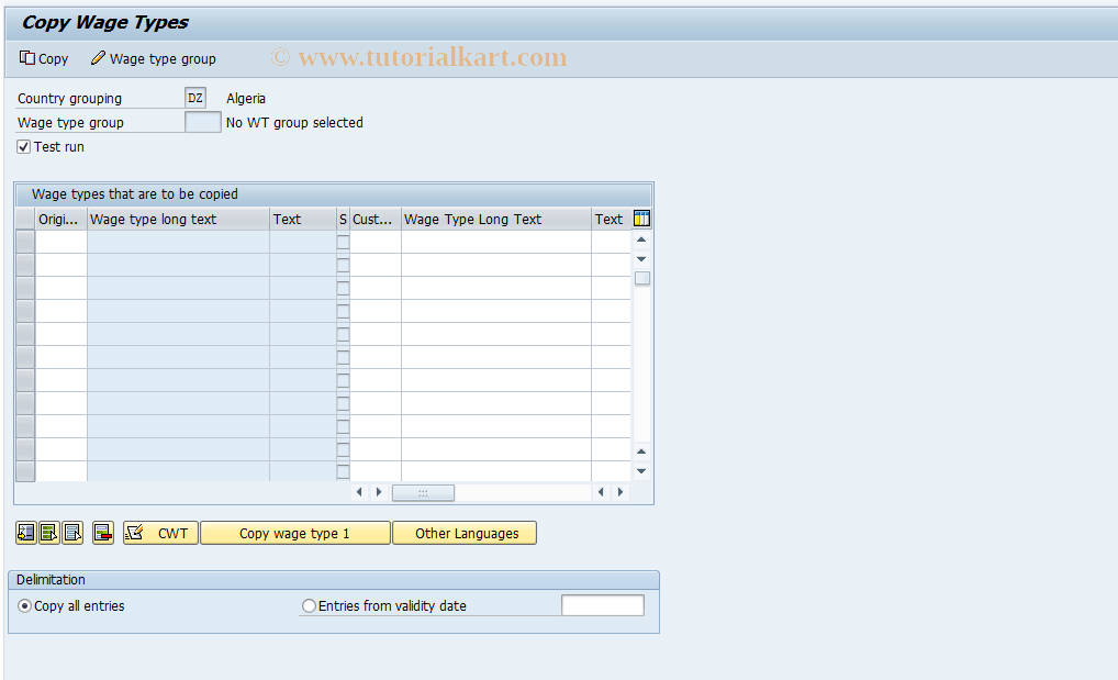 SAP TCode S_AHR_61010872 - IMG Activity: OHIJ0066