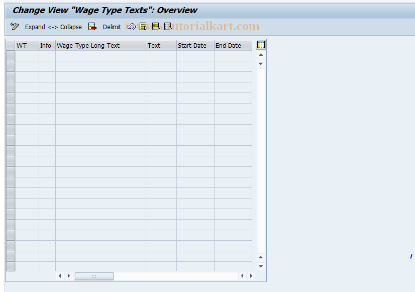 SAP TCode S_AHR_61011317 - IMG Activity: OHIRAW012