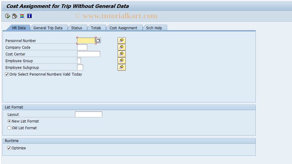 cost assignment tcode in sap