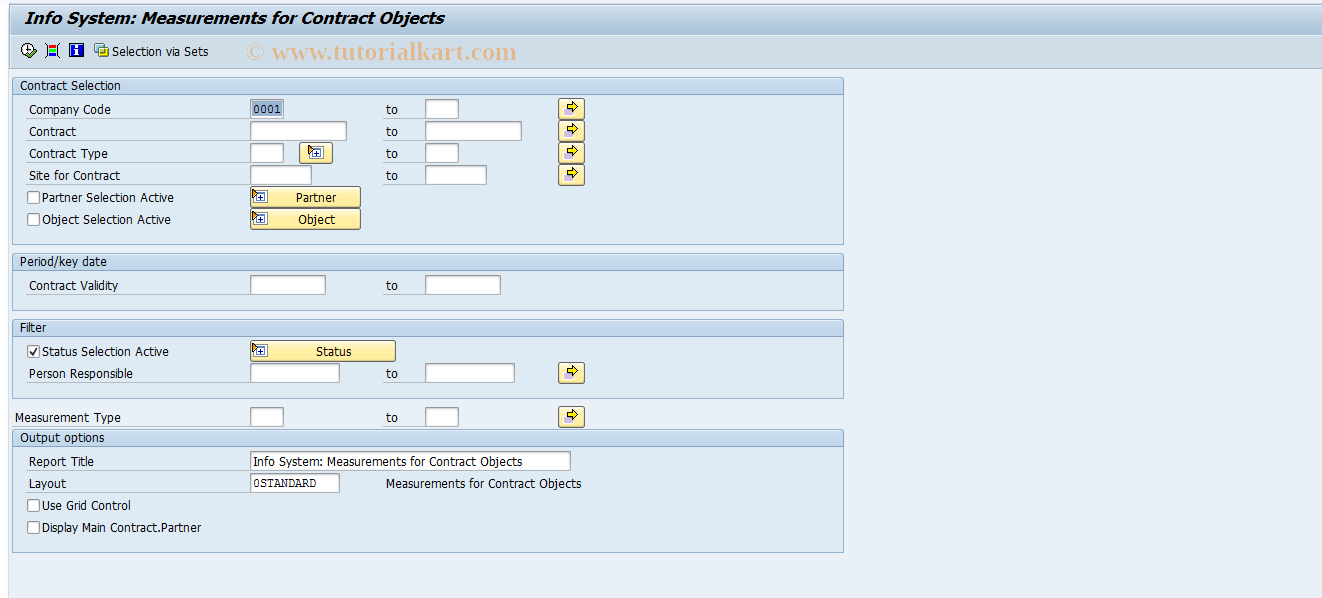 SAP TCode S_ALN_01001291 - Info System:Measurements for Options