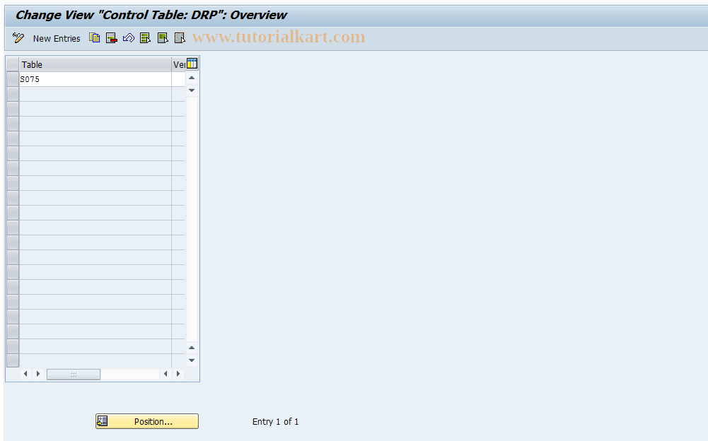 SAP TCode S_ALR_87001797 - IMG Activity: DRP1