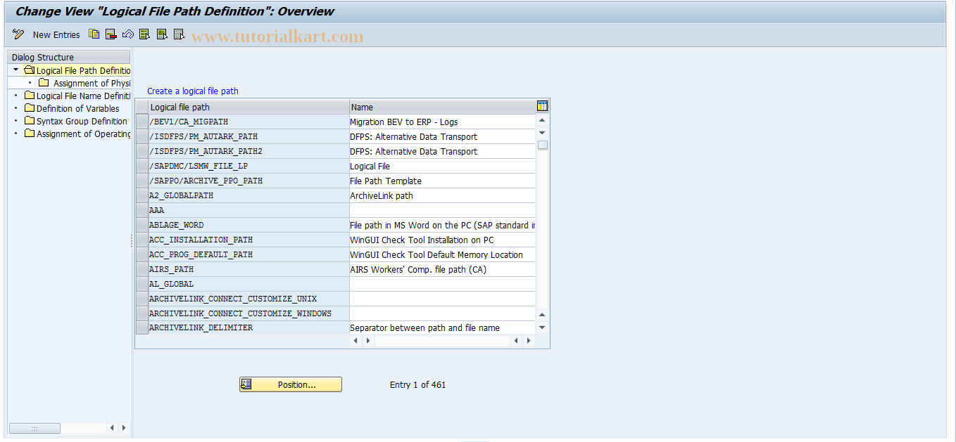 SAP TCode S_ALR_87003037 - IMG Activity: SIMG_CFMENUORFCEISY