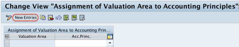 valuation area assignment to plant