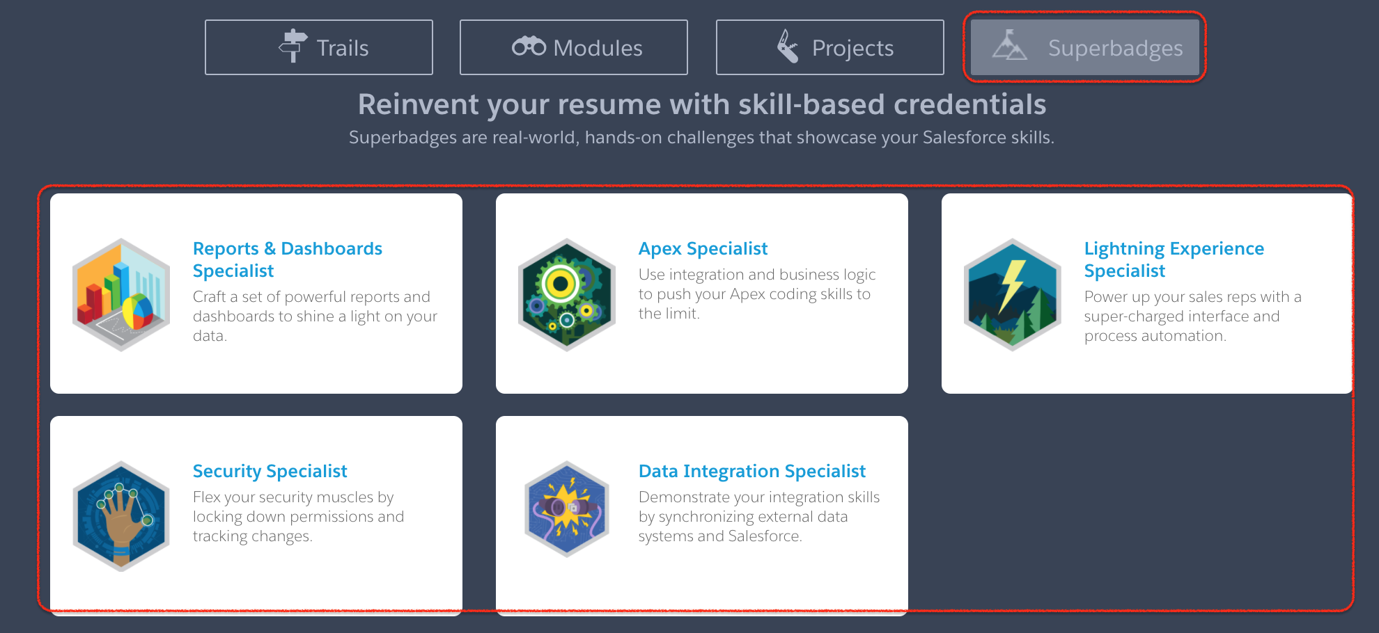 Salesforce Trailhead - Trails, Modules, Projects, Superbadges ...