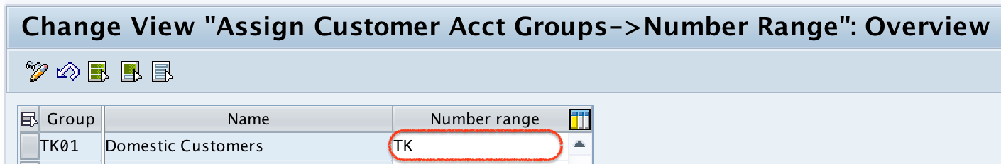 Assign Number Ranges to Customer Account Groups in SAP