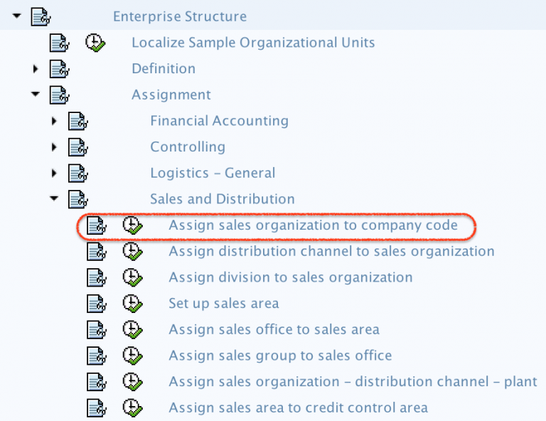 sales organization assignment in sap