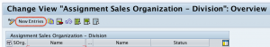 sales organization assignment in sap