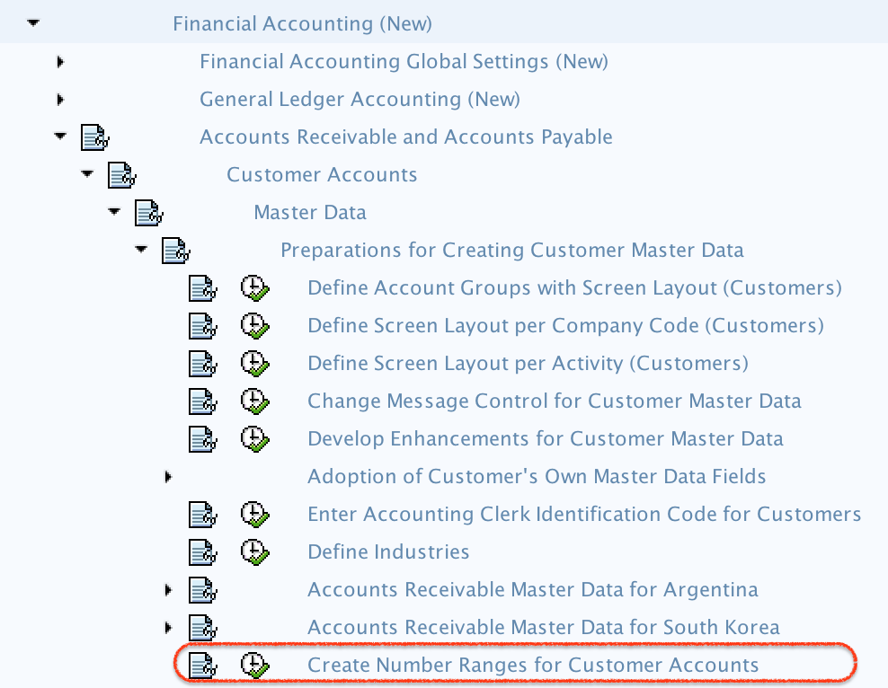 network number for account assignment sap