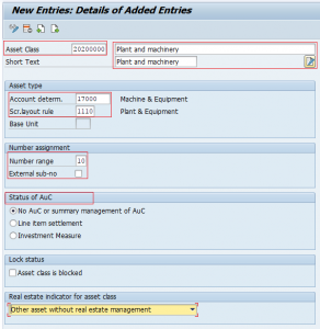 sap account assignment category asset