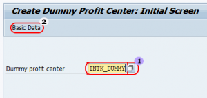 Create Dummy Profit Center in SAP - TutorialKart