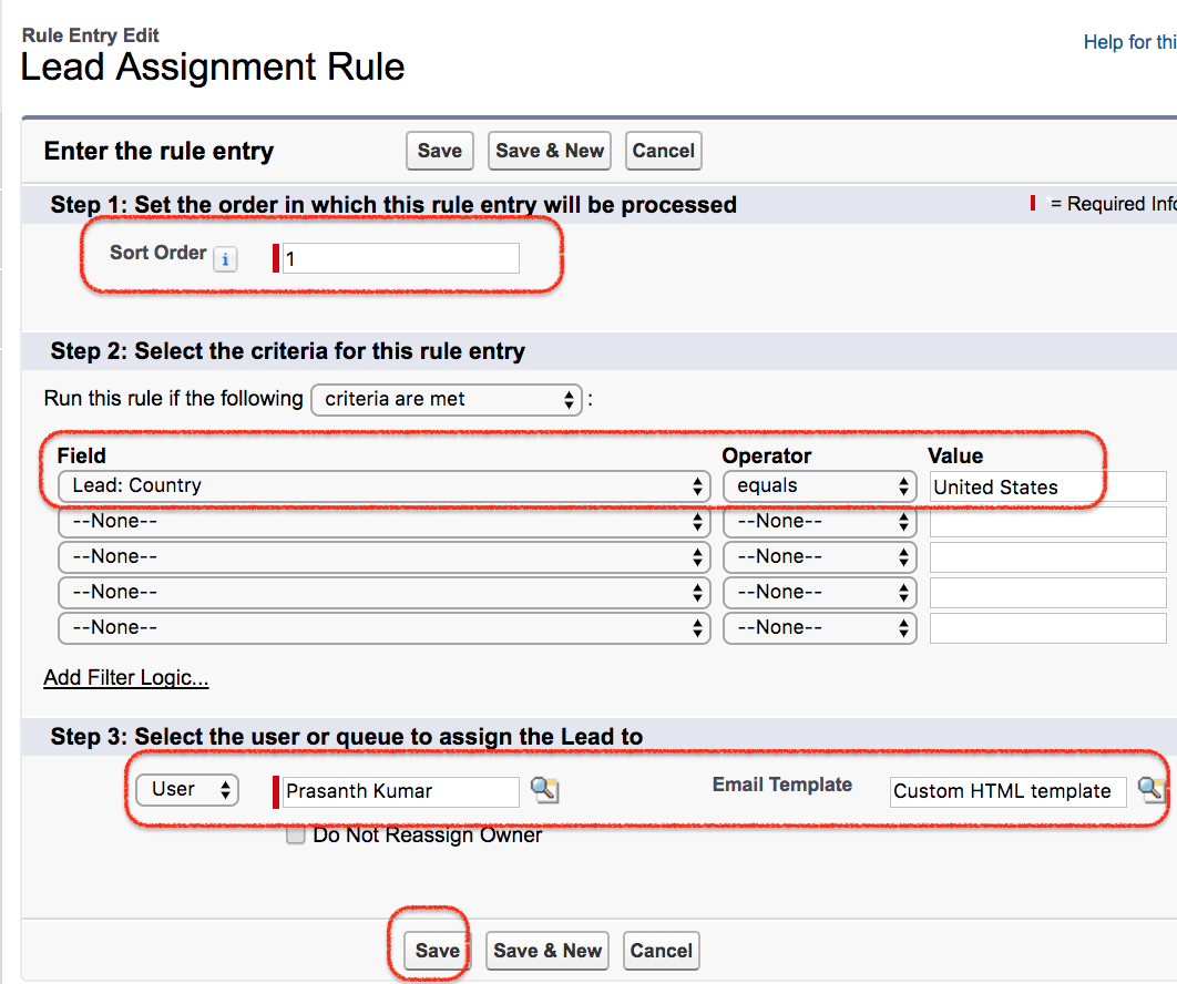 Salesforce lead assignment rules 
