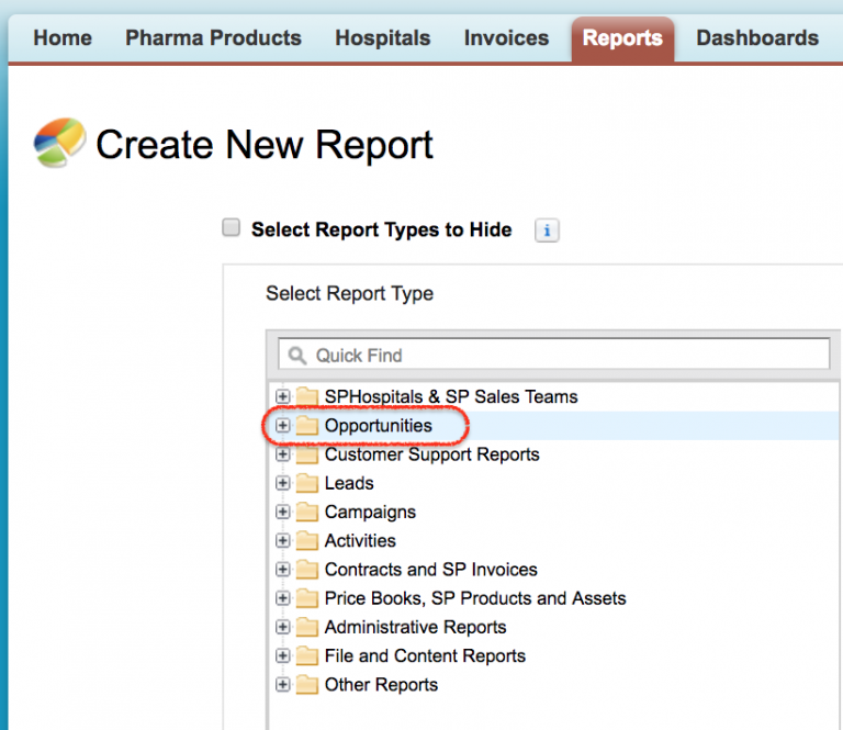 creating tabular reports salesforce