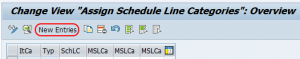 schedule line assignment in sap