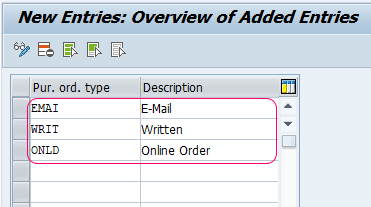 Define Purchase Order Types in SAP SD